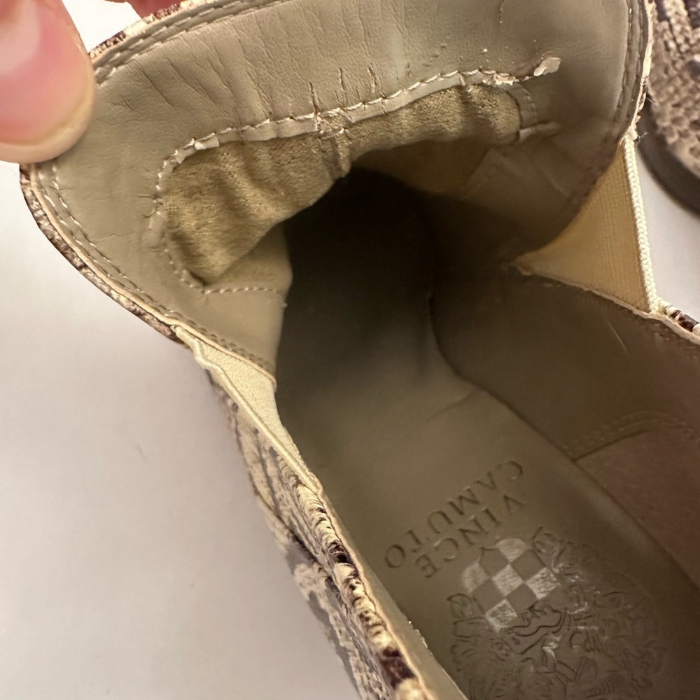 Vince Camuto Gradina Booties Snake Print Size 6.5 - Picture 14 of 15